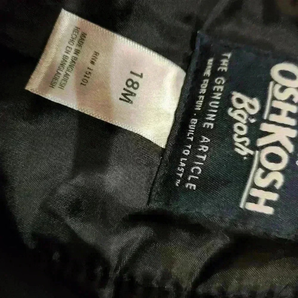 NWOT Oshkosh snowsuit pants black size toddler 18 months - Picture 5 of 5